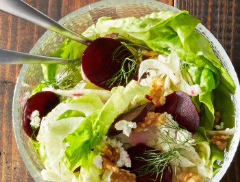 Roasted Beet Goat Cheese and Fennel Salad